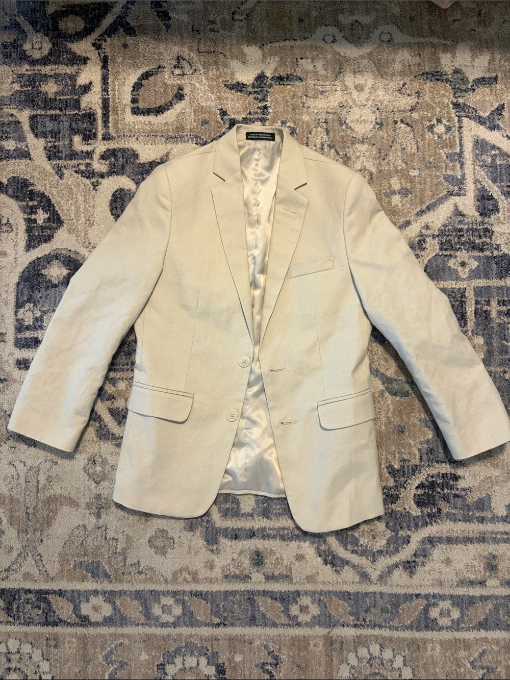 Boys Nautica Cream Two-Button Blazer